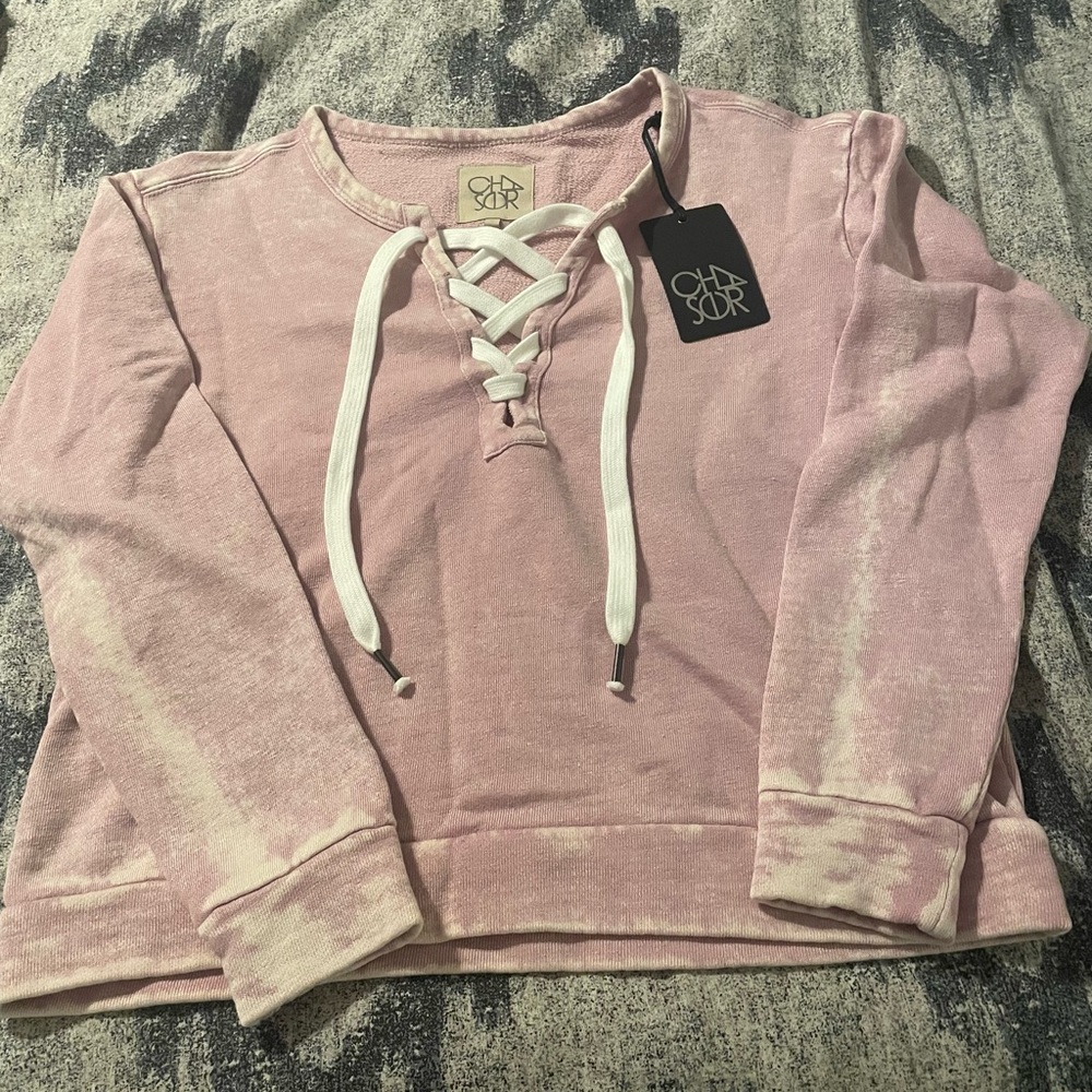 Chaser Lace Up Long Sleeve NWT